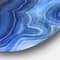 Designart - Blue Agate Stone Design' Disc Abstract Metal Circle Wall Art Print